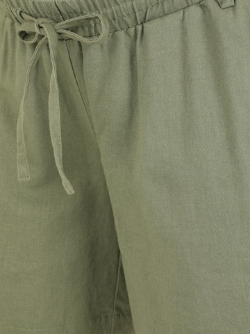 MAMALICIOUS تقليدي سراويل من القماش القطني 'BEACH' بلون أخضر