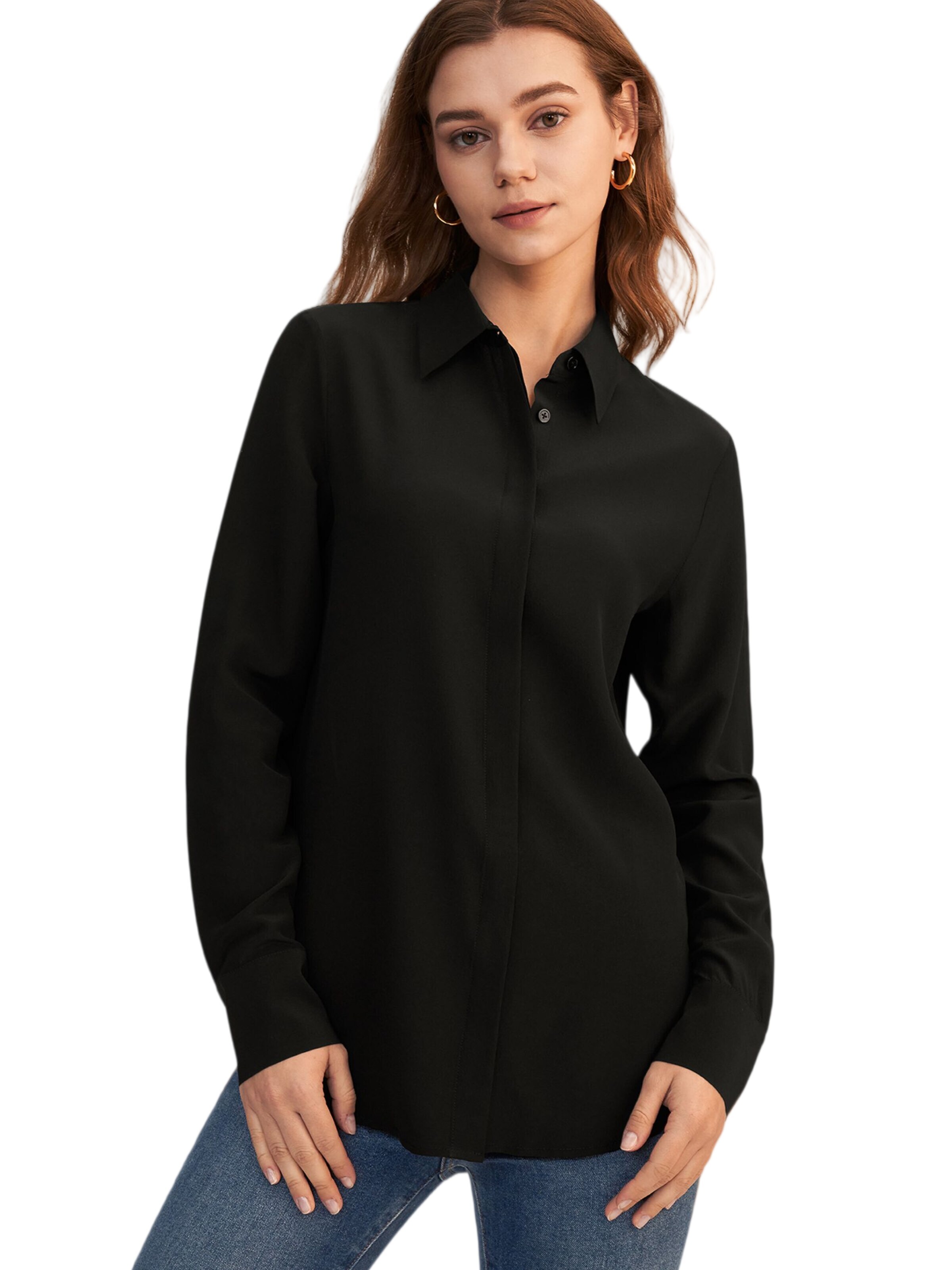 Lilysilk Bluse‌‌‌ in Schwarz