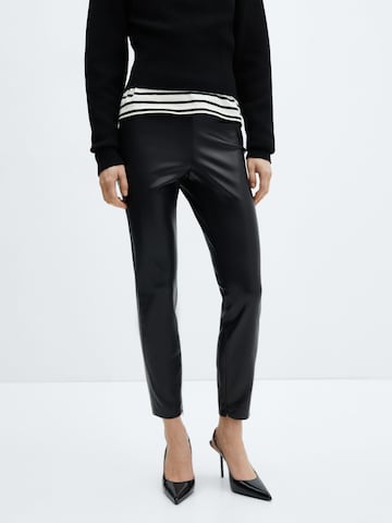 MANGO Regular Leggings 'LONDON' in Zwart: voorkant