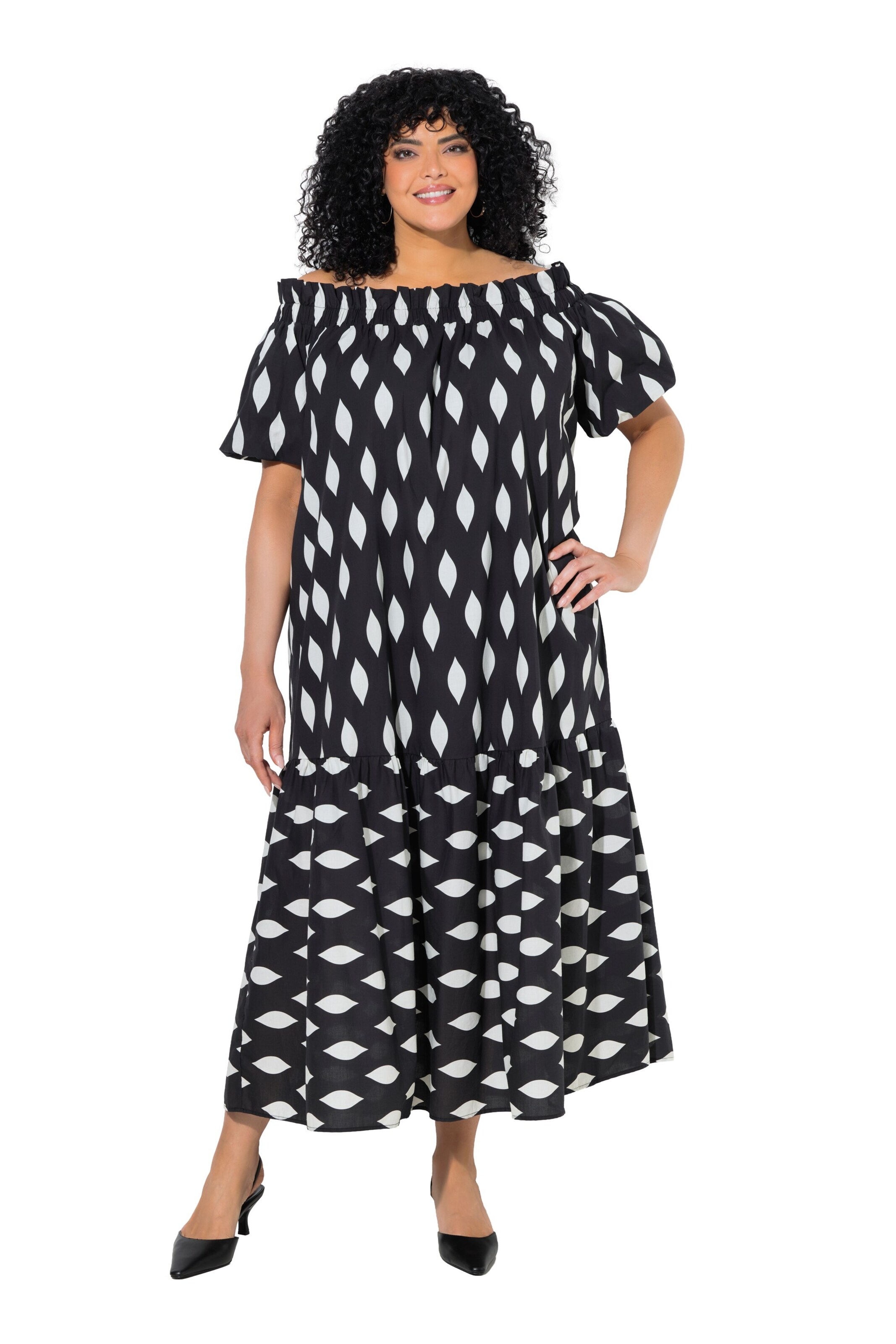 Ulla Popken Kleid in Schwarz: Vorderseite