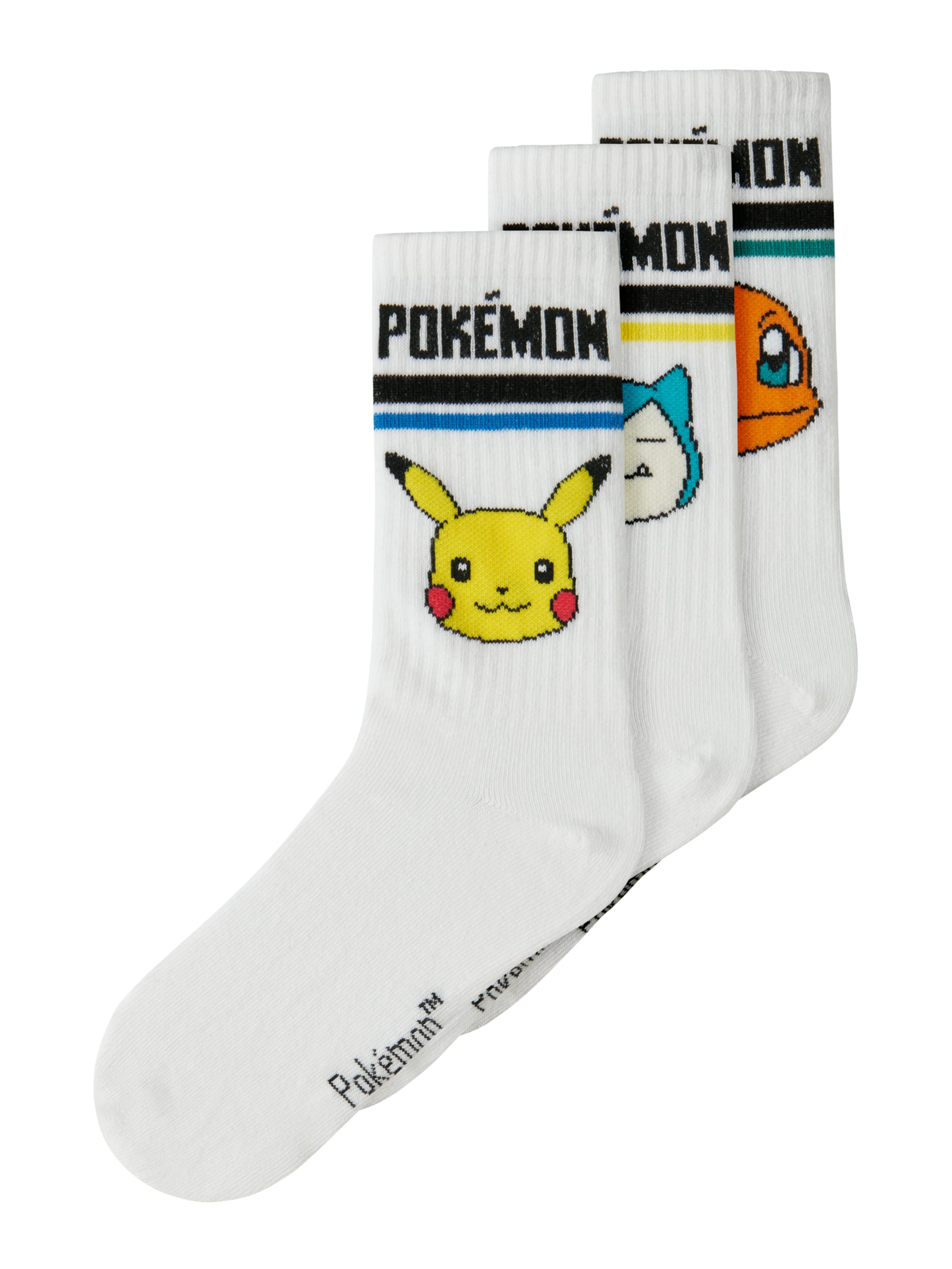 balta NAME IT Kojinės 'NKMJEFFORD POKEMON': priekis