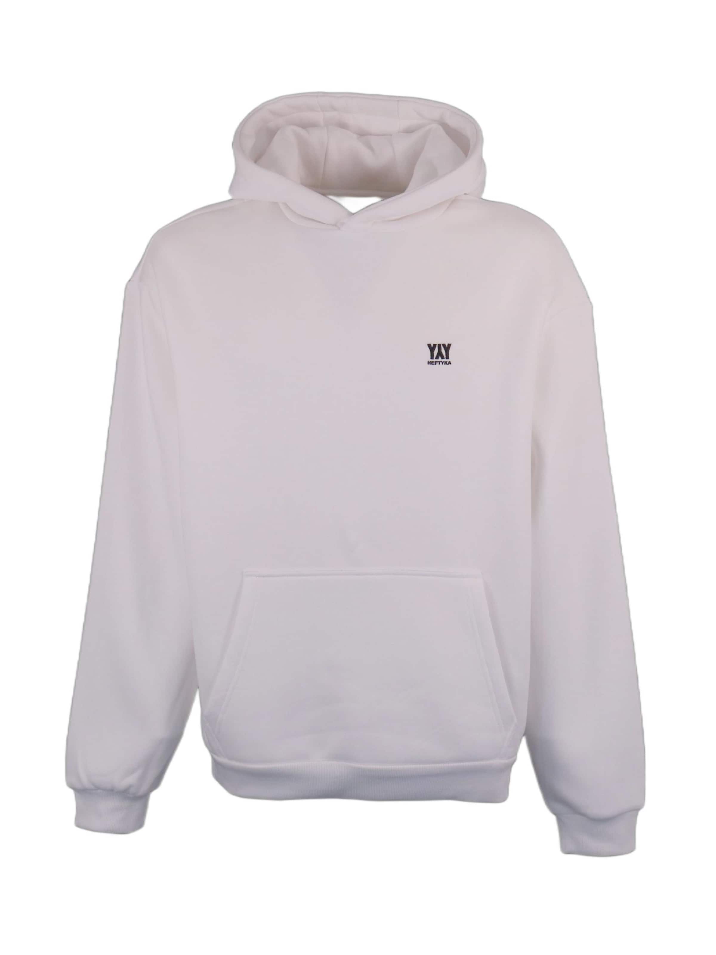 HEFTYKA Sweatshirt 'HOODIE'‌‌‌‌‌‌‌‌‌ in Weiß: Vorderseite