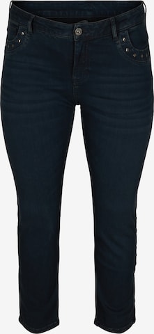 Zizzi Slimfit Jeans 'Emily' in Blauw: voorkant