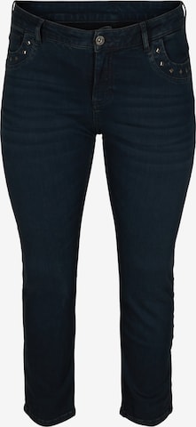 Zizzi - Slimfit Vaquero 'Emily' en azul: frente