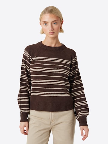 Pull-over BRAVE SOUL en marron : devant