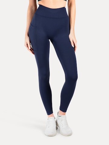 Smilodox Skinny Leggings ' Adrielle ' in Blau: Vorderseite