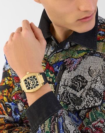 Philipp Plein - Reloj analógico 'Hexagon' en negro: frente