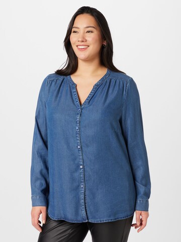 ONLY Carmakoma Bluse 'SEMA' in Blau: predná strana