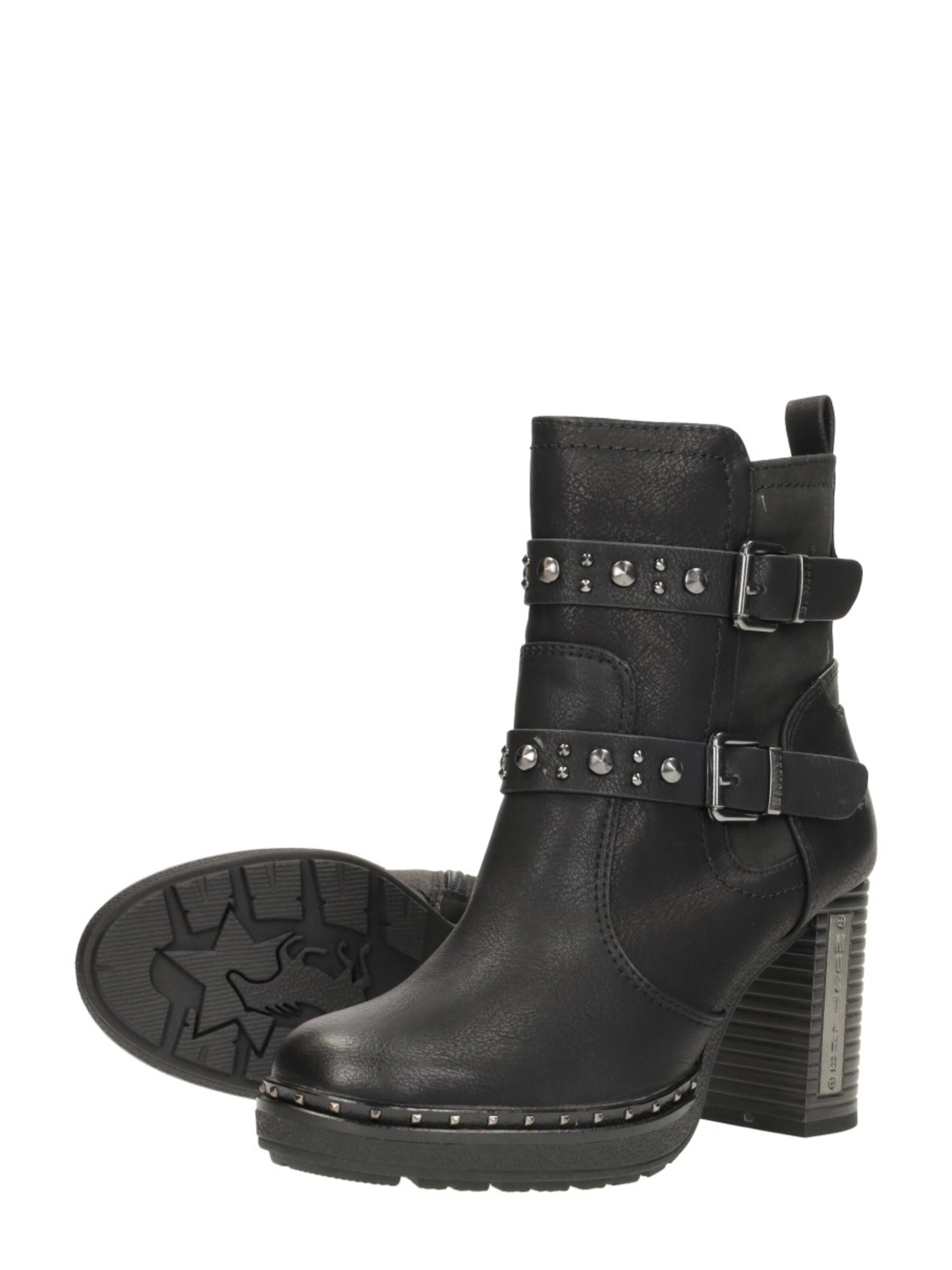 MUSTANG Boots 'Enkellaarsjes Hak' in Black