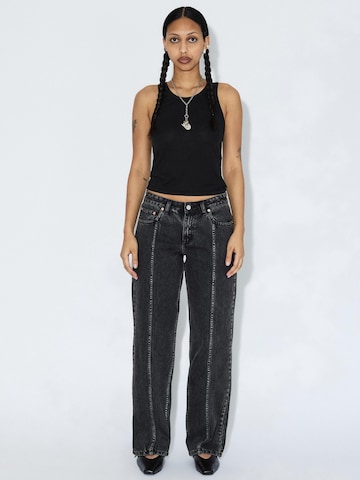 Dr. Denim Regular Jeans 'Nika Mid Straight Worker'‌‌‌‌‌‌‌‌‌ in Schwarz