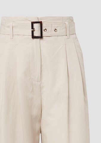 Wide Leg Pantalon à pince 'Comma x Füsun Lindner' COMMA en beige