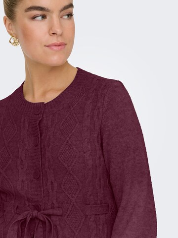 Only Maternity Knit cardigan 'OLMKALLU' in Red