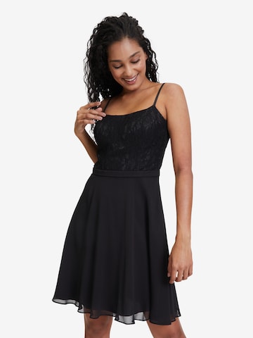 Vera Mont Cocktail Dress in Black: front