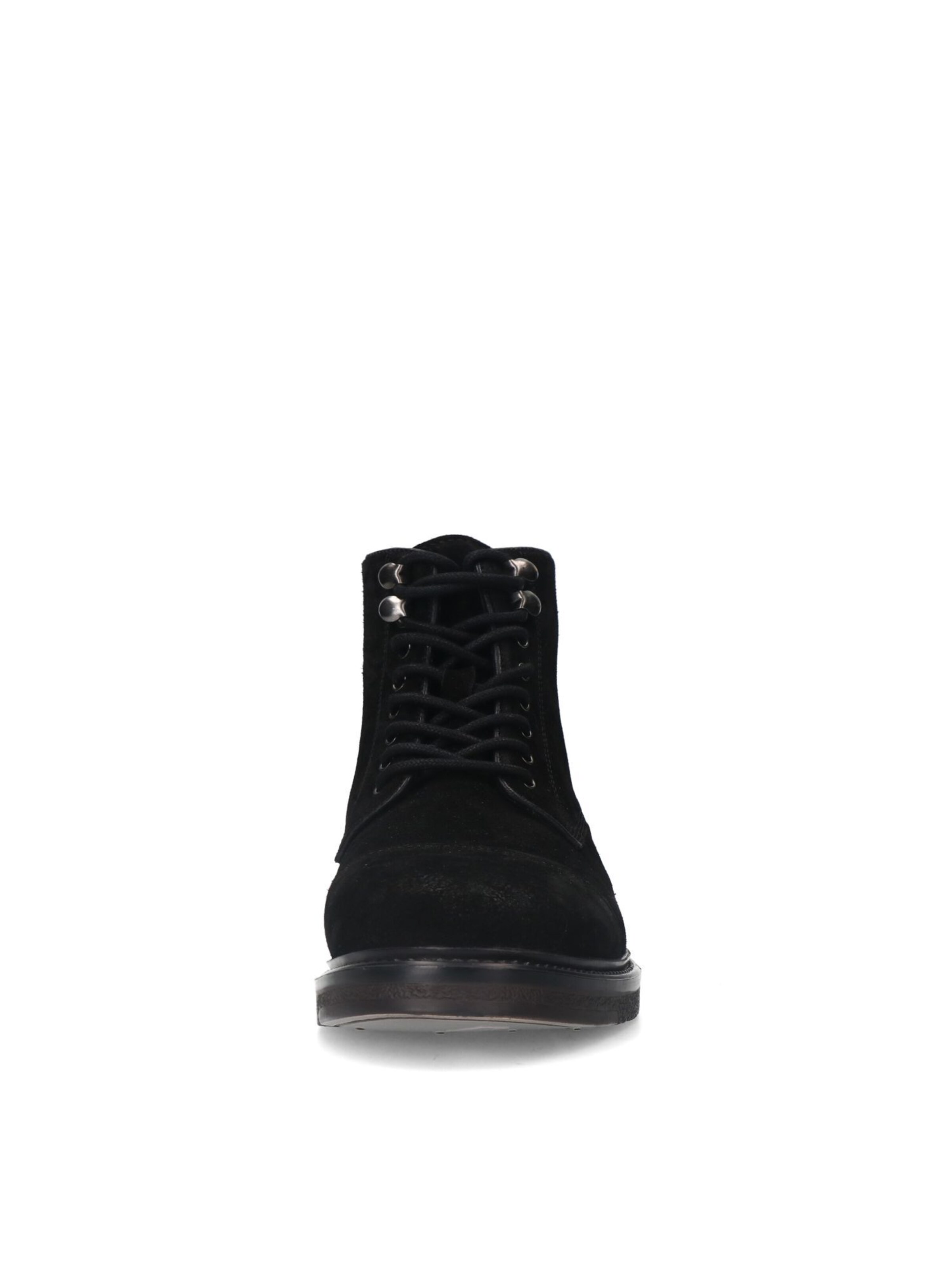 MANFIELD Lace-Up Boots in Black