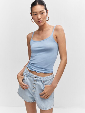 MANGO Top 'DOC' in Blauw: voorkant