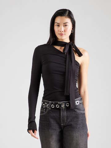 WEEKDAY T-shirt 'Iza' i svart: framsida