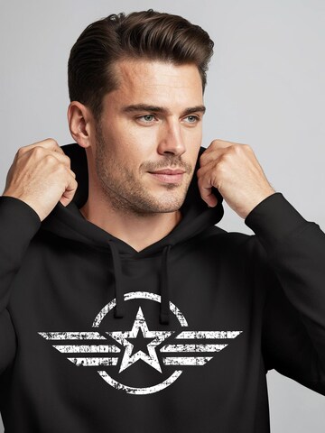 Neverless Sweatshirt 'Airforce Wings' in Black