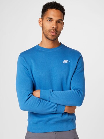 Nike Sportswear Klasický střih Mikina – modrá: přední strana