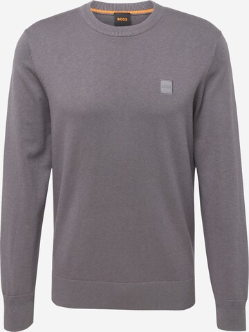 BOSS Sweater 'Kanovano' in Grey: front