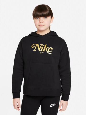 Nike Sportswear Sweatshirt 'Club' in Zwart: voorkant
