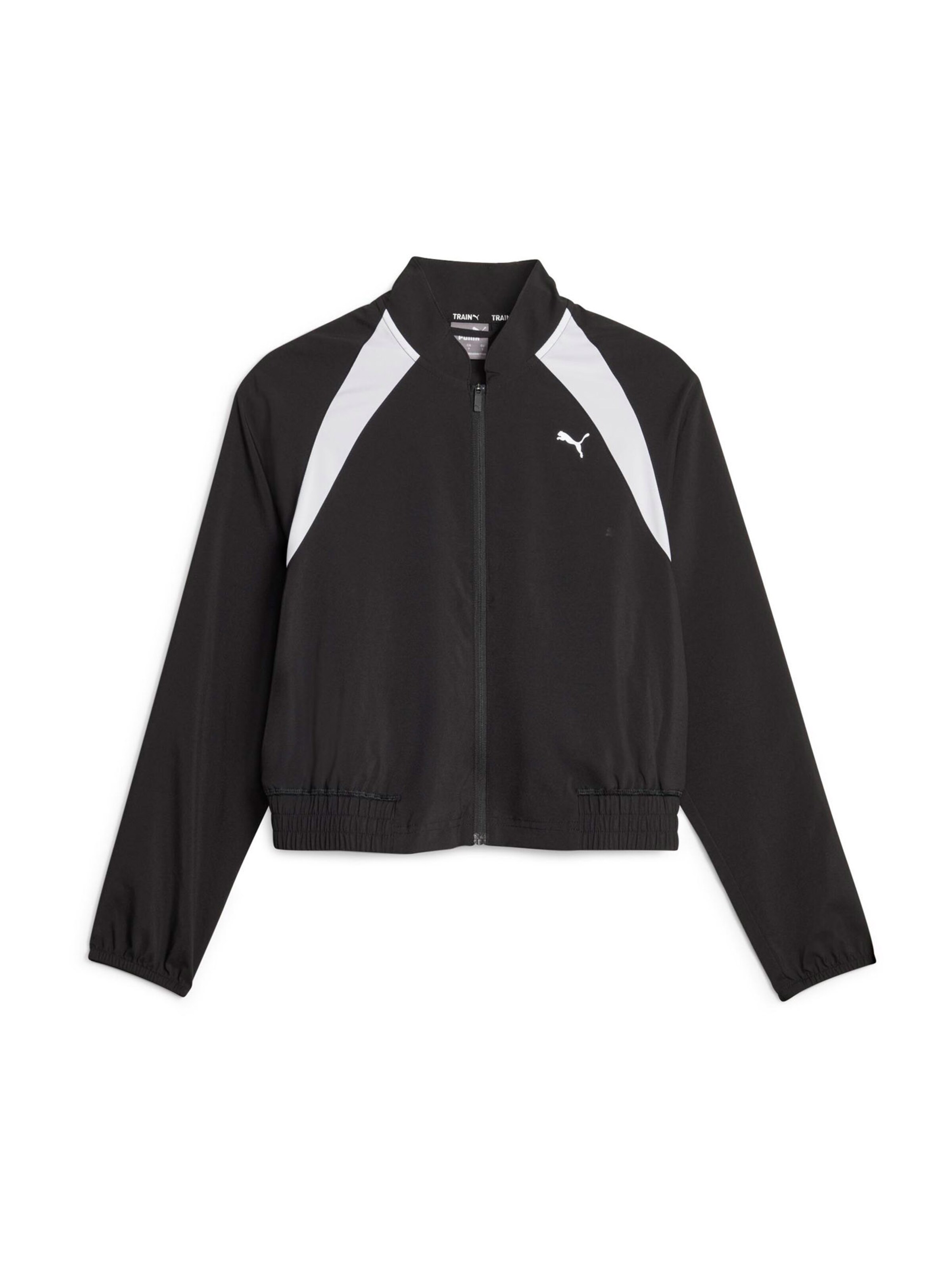 PUMA Μπουφάν άσκησης σε μαύρο: μπροστά