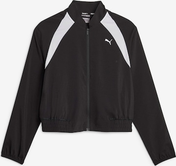 PUMA - Chaqueta de chándal en negro: frente