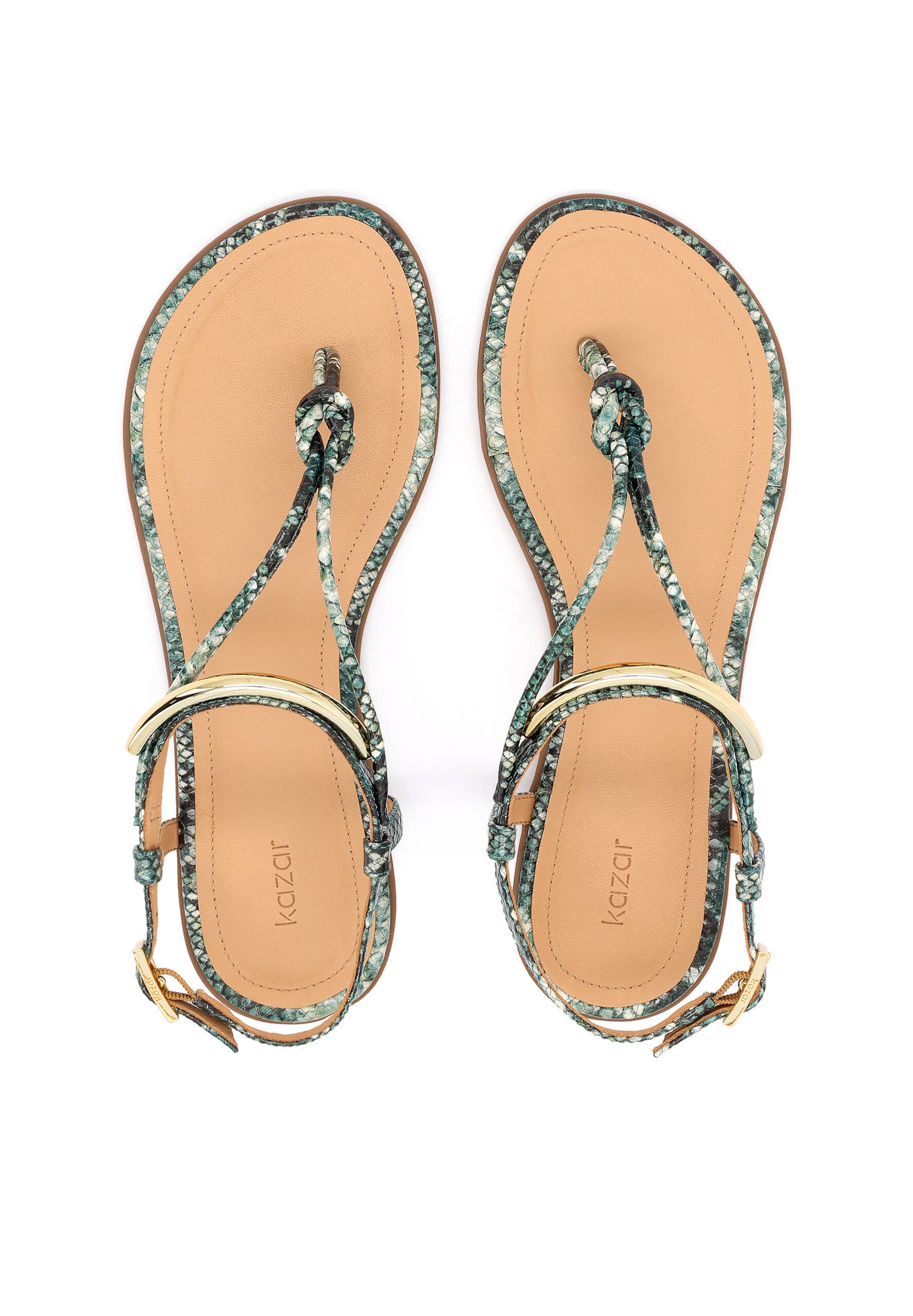 Kazar - Sandalias de dedo en verde