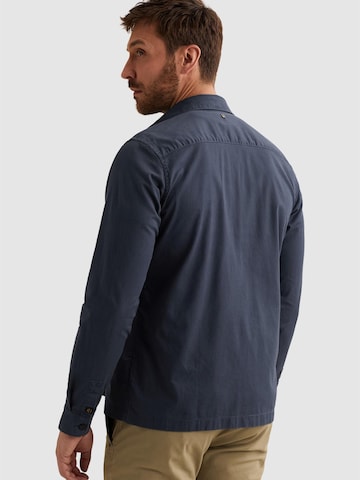 PME Legend Skjorta 'PME LEGEND - Shirt jacket with button closure and chest pocket' i blå