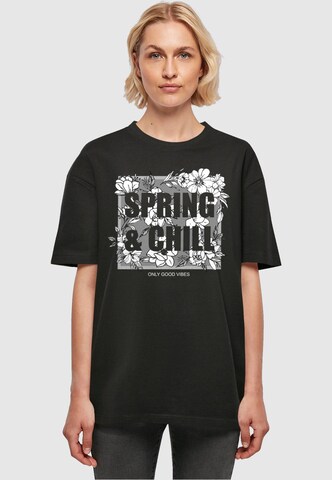 Merchcode T-Shirt  'Spring And Chill' in Schwarz: predná strana