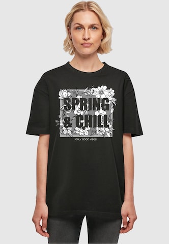 Merchcode Shirt 'Spring And Chill' in Black: front