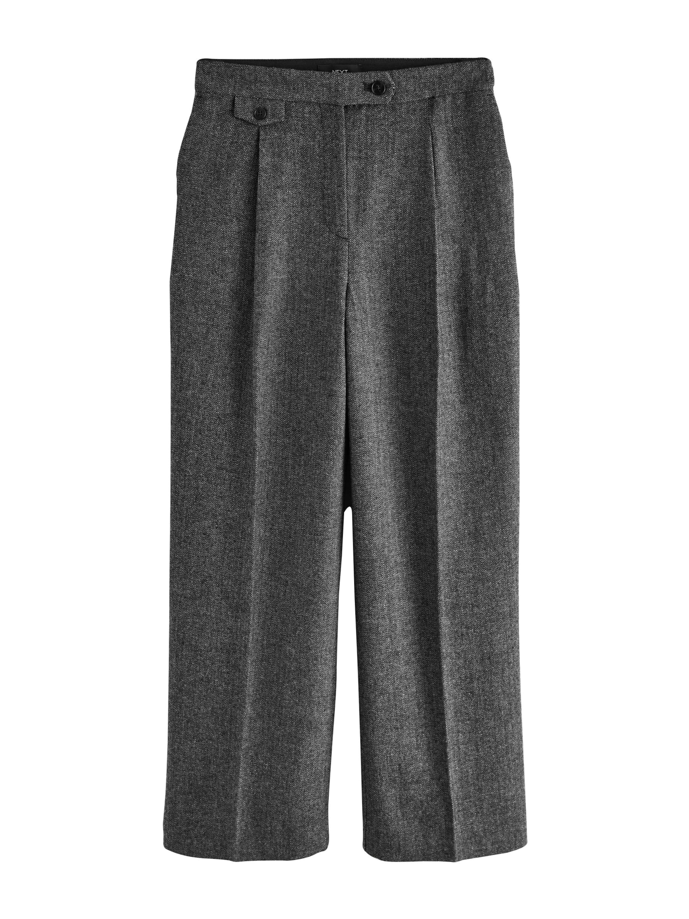 Next Wide Leg Hose 'N. Premium' in Grau: Vorderseite