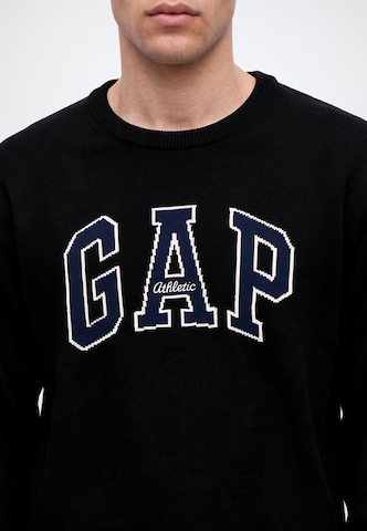 GAP Свитшот 'ATHLETIC INTARSIA' в Черный