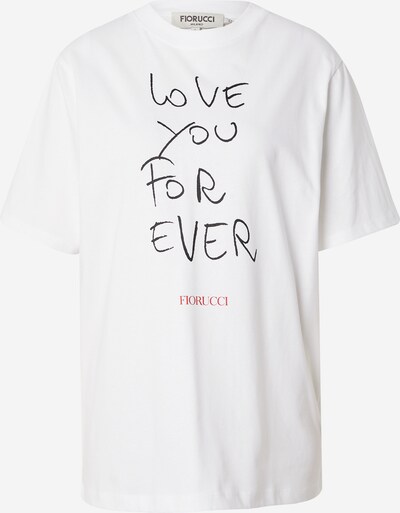 Maglietta 'LoveYouForever' Fiorucci di colore rosso / nero / bianco, Visualizzazione prodotti