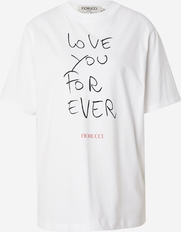 Fiorucci Skjorte 'LoveYouForever' i hvit: forside