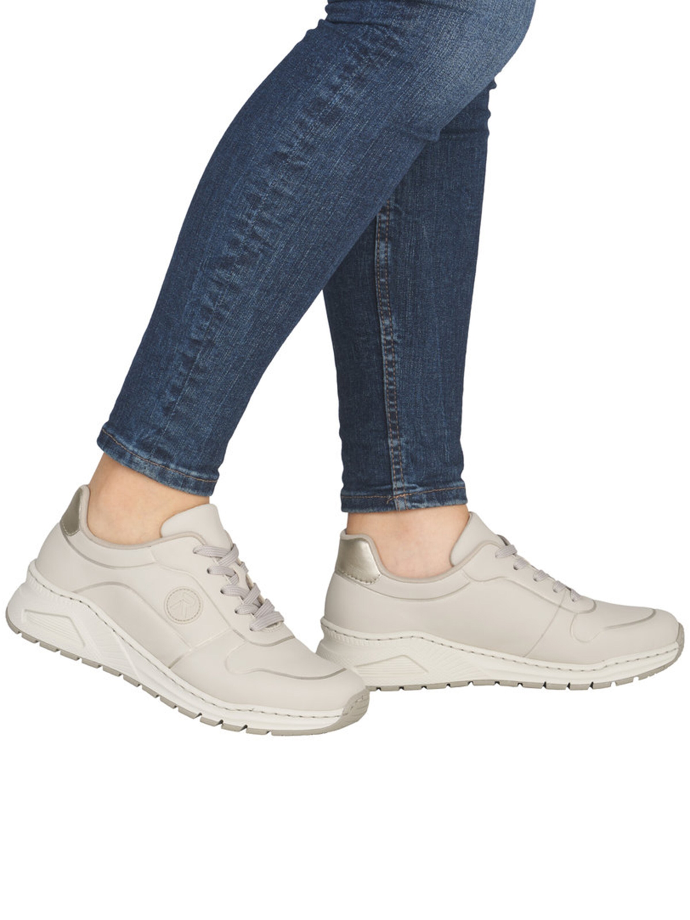 Sneaker bassa di Rieker in beige: frontale