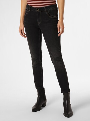 MOS MOSH Slimfit Jeans in Grijs: voorkant