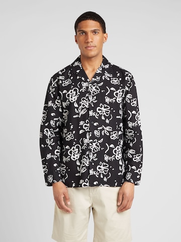 SELECTED HOMME - Ajuste regular Camisa en negro: frente