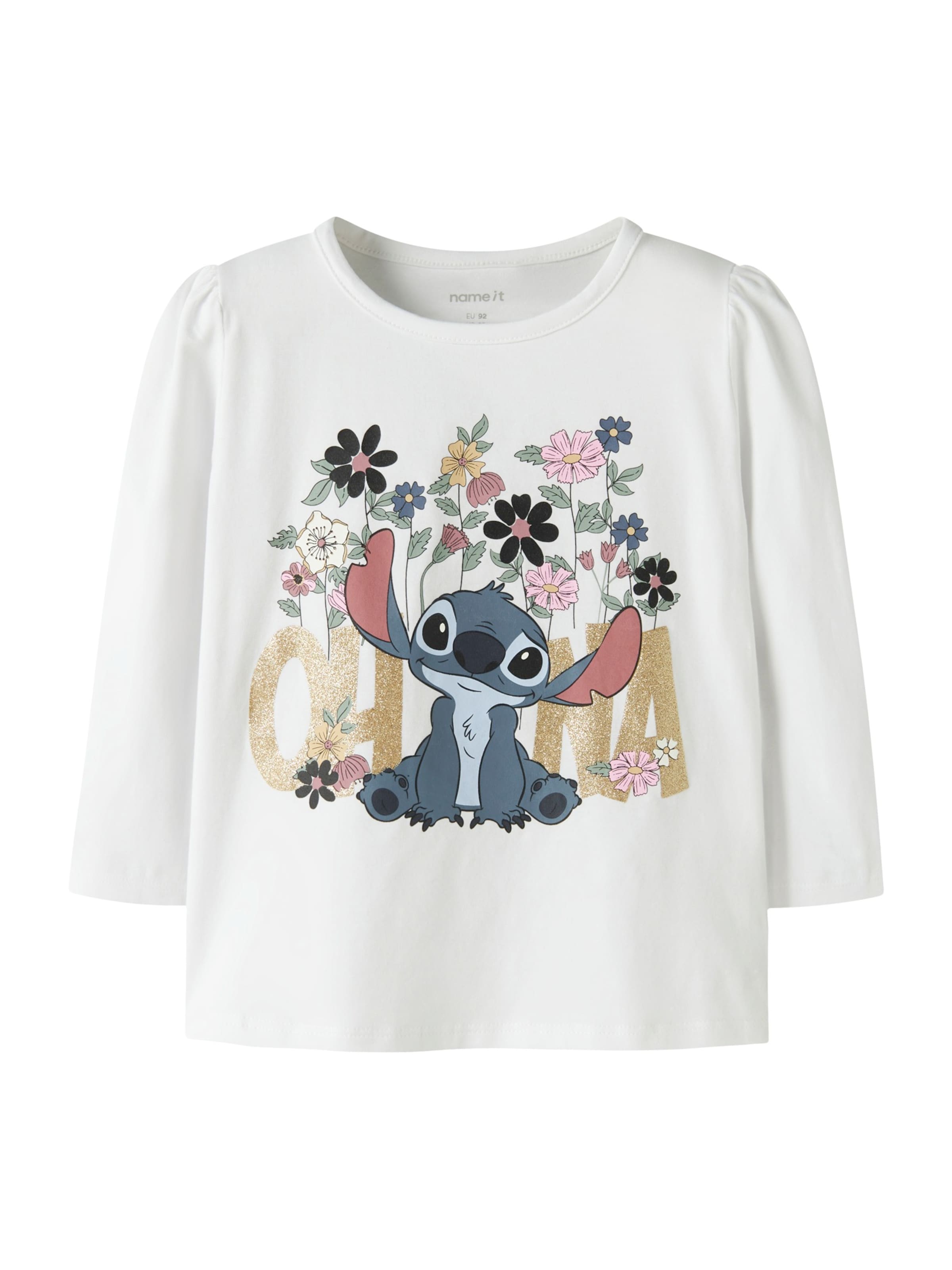 NAME IT - Camisola 'NMFJINA STITCH' em branco: frente