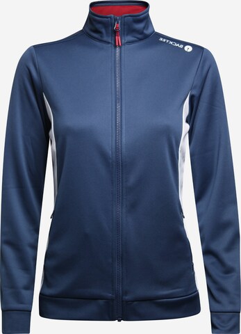 Backtee Zip-Up Hoodie 'Ladies Full Zip Shield' in Blue: front