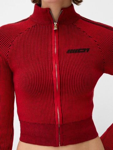 Bershka Knit cardigan in Red