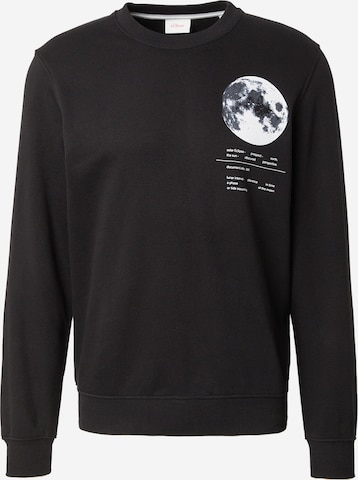 Sweat-shirt s.Oliver en noir : devant