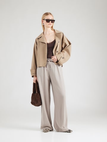QS Широкий Штаны в Бежевый