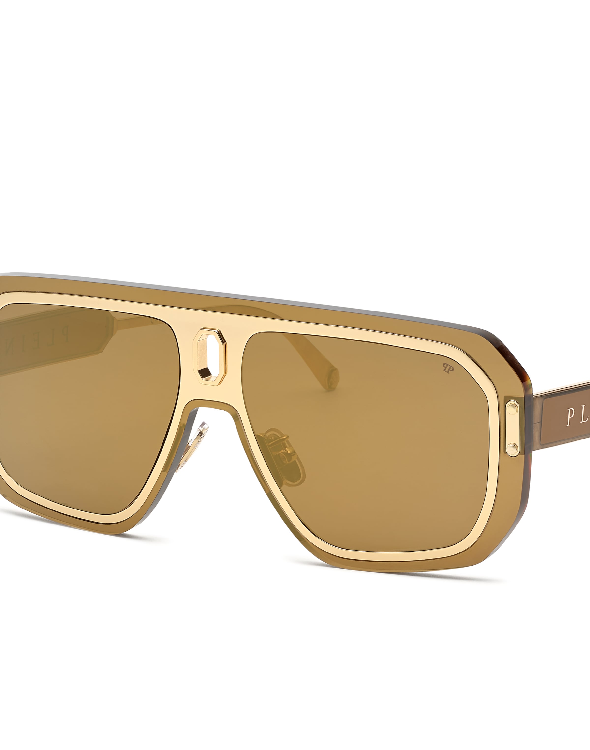 Philipp Plein Zonnebril in Beige