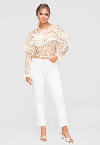 Ombre Bluse in Beige