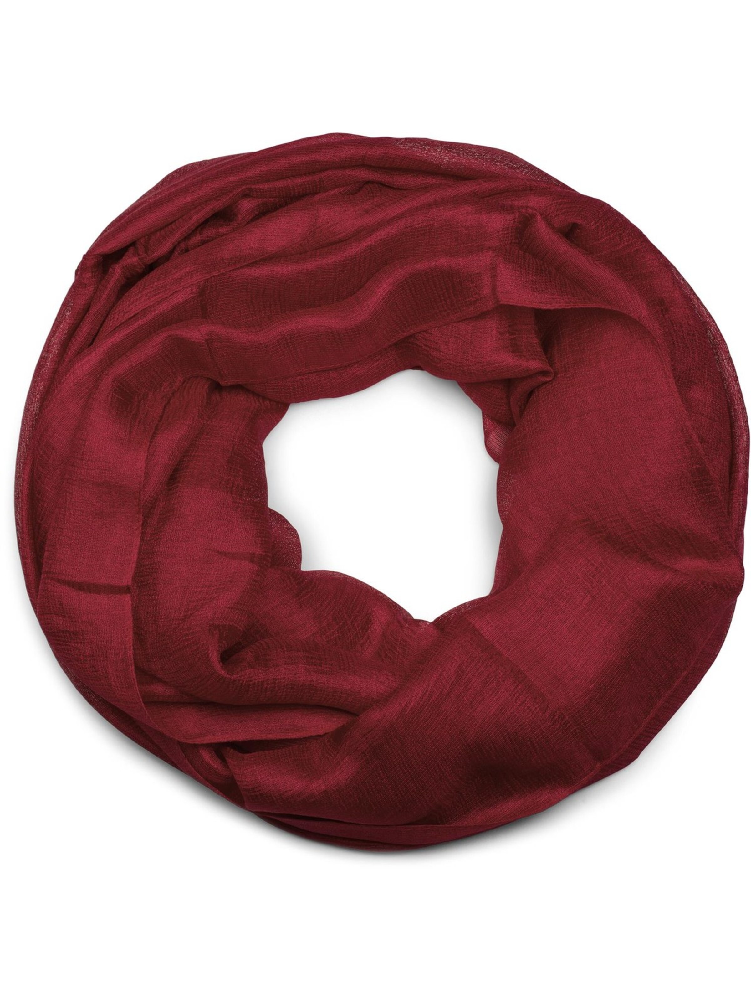 styleBREAKER Schlauchschal 'Seidiger Einfarbiger Loop'‌ in Rot: Vorderseite
