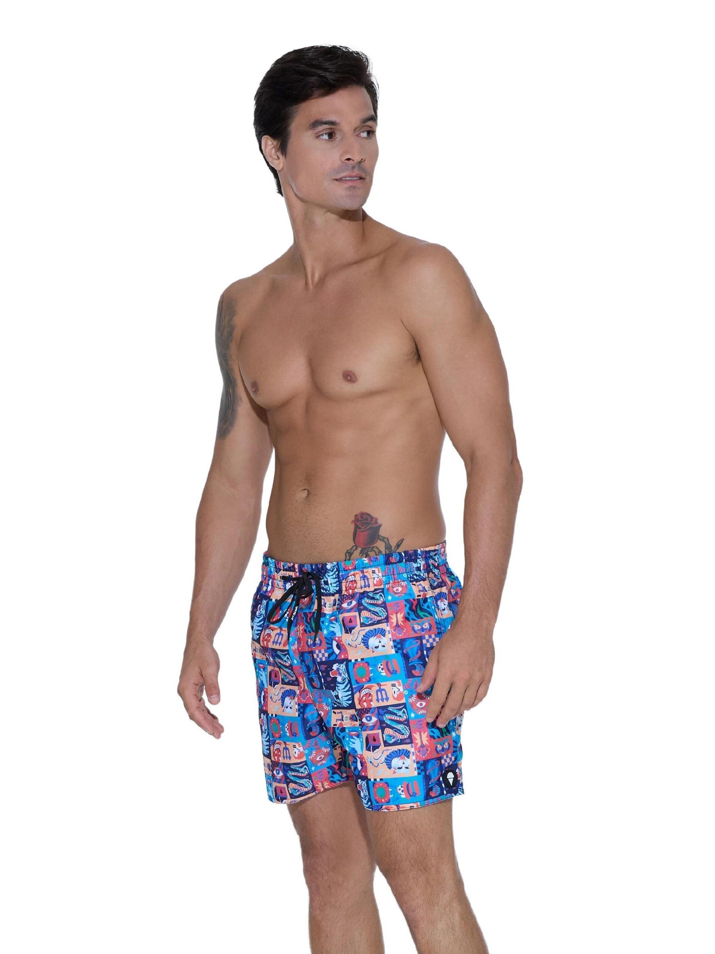 69Slam - Bermudas 'BAÑADOR SAMOA CINTURA ELÁSTICA WEIRD BLOCK' en Mezcla de colores