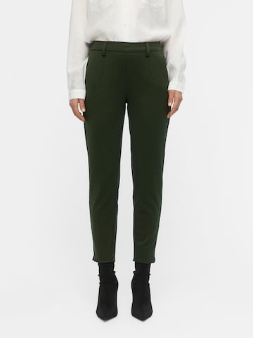 OBJECT Tapered Pleat-Front Pants 'Lisa' in Green: front