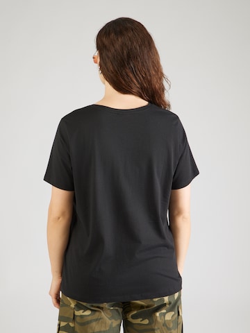 Tricou 'CARBOOSTERY' de la ONLY Carmakoma pe negru