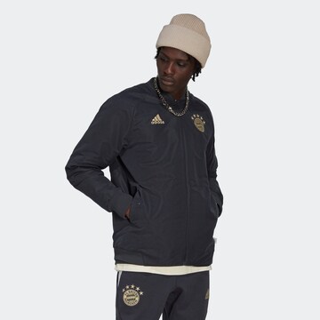 ADIDAS PERFORMANCE Athletic Jacket 'FC Bayern München' in Grey: front