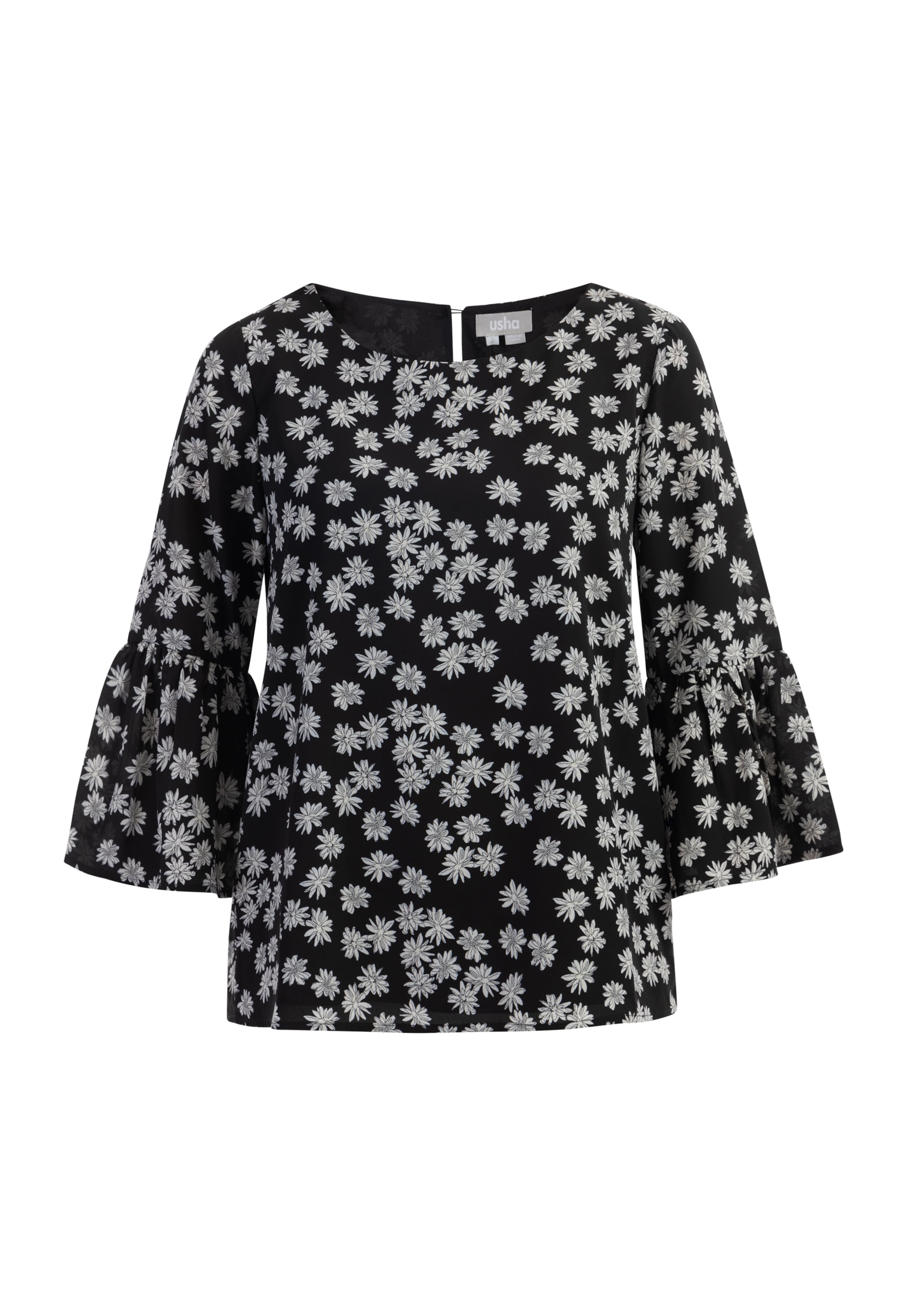 Usha Bluse in Schwarz: Vorderseite